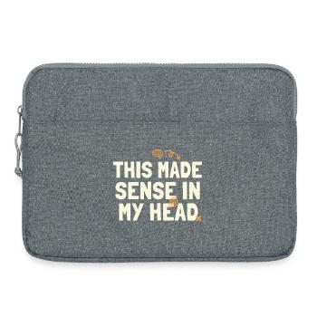 This Made Sense in My Head - Laptop bag 15" - heather grey - Front