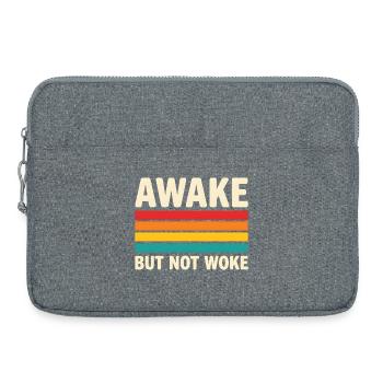 Design rétro de coucher de soleil Awake But Not Woke - Sacoche pour ordinateur portable 15 pouces - gris chiné - Devant