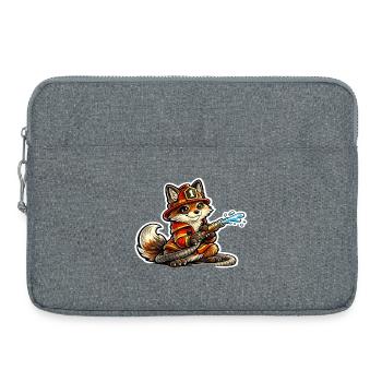 Fox pompier héros en action - Sacoche pour ordinateur portable 15 pouces - gris chiné - Devant
