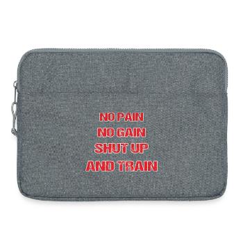 Pas de douleur. Tais-toi. - Sacoche pour ordinateur portable 15 pouces - gris chiné - Devant