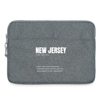New Jersey Word Art Hoodie Design - Laptop bag 15" - heather grey - Front