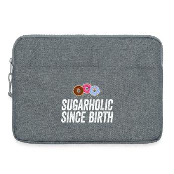 Sugarholic Donuts Since Birth - Laptop bag 15" - heather grey - Front