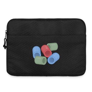 Abstract Color Capsules Ironing Beads - Laptop bag 15" - black - Front