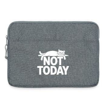 Cat Saying Not Today Office Cat Home Office Cat - Laptop bag 15" - heather grey - Front