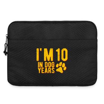 J’ai 10 ans en années de chien, environ 70 ans, anniversaire drôle - Sacoche pour ordinateur portable 15 pouces - noir - Devant
