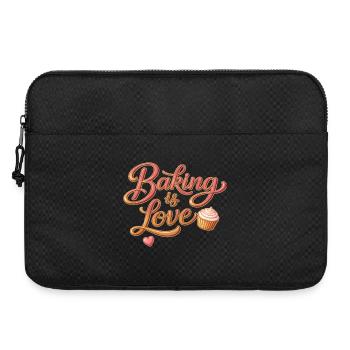 Baking is Love Backen Spruch Design - Laptoptasche 15" - Schwarz - Vorne