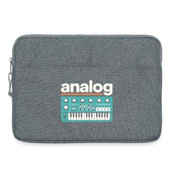 Musique rétro à synthétiseur analogique - Sacoche pour ordinateur portable 15 pouces - gris chiné - Devant