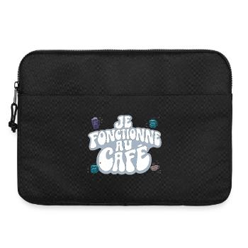 I WORK AT THE CAFÉ | Caffeine Morning Humor - Laptop bag 15" - black - Front
