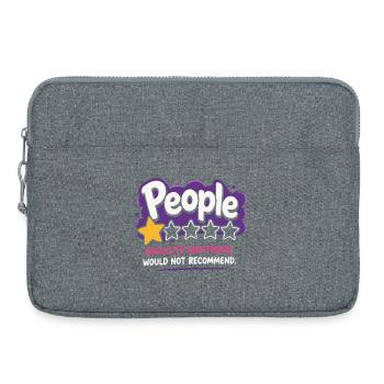 People Absoluter Albtraum Spruch - Laptoptasche 15" - Grau meliert - Vorne