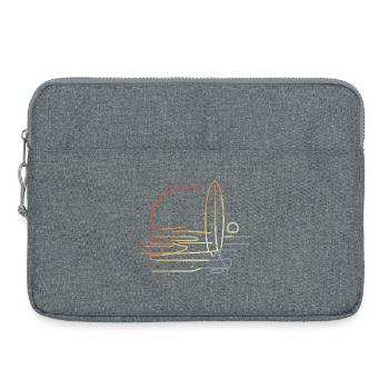Surfen Vintage Look - Laptoptasche 15" - Grau meliert - Vorne