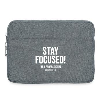 Architecte : Reste concentré en disant - Sacoche pour ordinateur portable 15 pouces - gris chiné - Devant