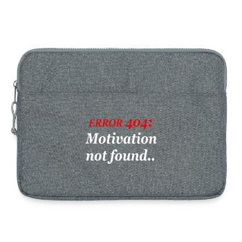 404: Motivation nicht gefunden. - Laptoptasche 15" - Grau meliert - Vorne