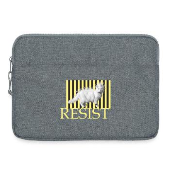 Resist freche Katze Streifen-Punk witzige katze - Laptoptasche 15" - Grau meliert - Vorne