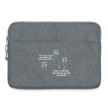 Jeu de mots sur les éléments chimiques pour les amateurs de chimie - Sacoche pour ordinateur portable 15 pouces - gris chiné - Devant