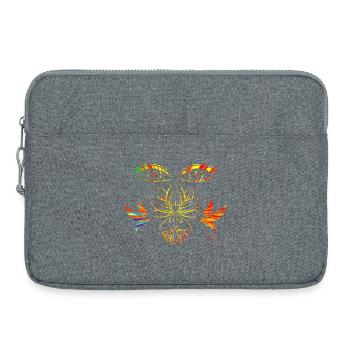 Visage zen - Sacoche pour ordinateur portable 15 pouces - gris chiné - Devant