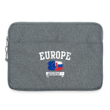 Drapeau slovaque de l’UE - Sacoche pour ordinateur portable 15 pouces - gris chiné - Devant