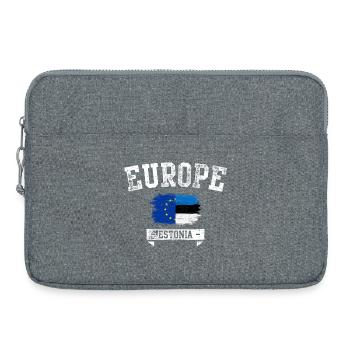 Eu Estonia Europe Flag - Laptop bag 15" - heather grey - Front