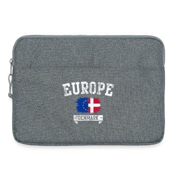 Europe Denmark Flag Mashup - Laptop bag 15" - heather grey - Front