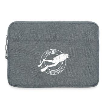 Emblème du plongeur en plongée profonde - Sacoche pour ordinateur portable 15 pouces - gris chiné - Devant