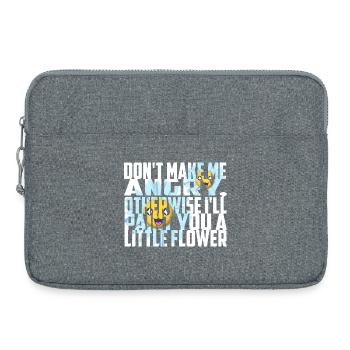 Ne me mettez pas en colère - Sacoche pour ordinateur portable 15 pouces - gris chiné - Devant