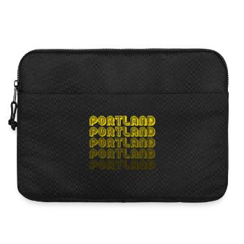Portland Retro Gradient Typo - Laptoptasche 15" - Schwarz - Vorne