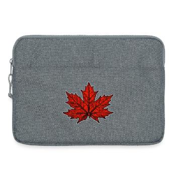 Érable / Feuille - Sacoche pour ordinateur portable 15 pouces - gris chiné - Devant