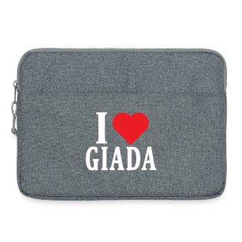 t-shirt I love Giada t-shirt gift idea - Laptop bag 15" - heather grey - Front