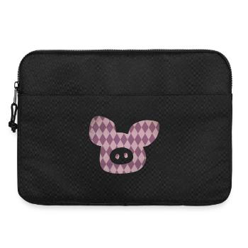Tête de cochon Diamant Porte-bonheur Truie Porte-bonheur 2023 - Sacoche pour ordinateur portable 15 pouces - noir - Devant