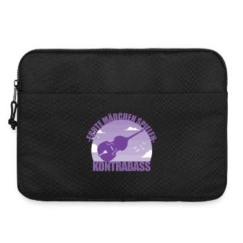 Kontrabass Instrument Musikerin Mädchen Geschenk - Laptoptasche 15" - Schwarz - Vorne
