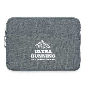 L’ultra course à pied est un voyage sans fin - Sacoche pour ordinateur portable 15 pouces - gris chiné - Devant