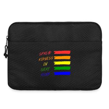 Bunte Friedensbotschaft T-Shirt - Laptoptasche 15" - Schwarz - Vorne