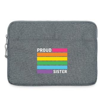 Pride Month LGBT - Stolze Schwester - Laptoptasche 15" - Grau meliert - Vorne