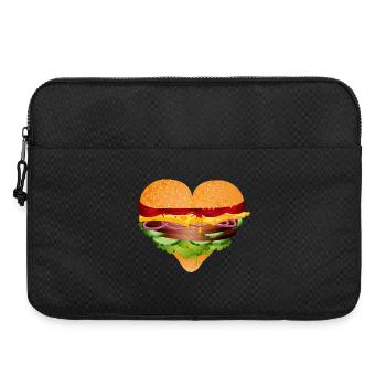 Petit pain à hamburger farci en variation de forme de cœur - Sacoche pour ordinateur portable 15 pouces - noir - Devant