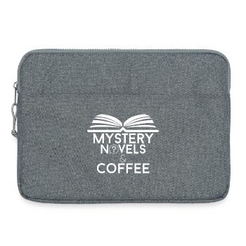 Amateur de livres, romans policiers et café - Sacoche pour ordinateur portable 15 pouces - gris chiné - Devant