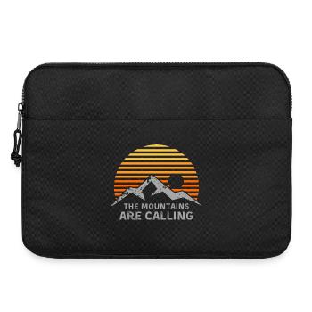 Les montagnes appellent les bandes du coucher de soleil - Sacoche pour ordinateur portable 15 pouces - noir - Devant