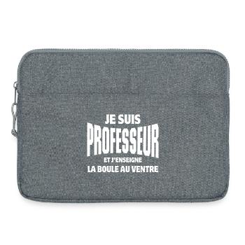 professeur, enseignant, école - Sacoche pour ordinateur portable 15 pouces - gris chiné - Devant