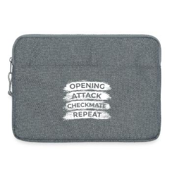Schach Techniken - Laptoptasche 15" - Grau meliert - Vorne