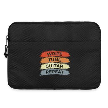 Dicton de guitariste motivateur - Sacoche pour ordinateur portable 15 pouces - noir - Devant