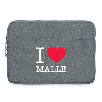 I LOVE MALLE - Laptop bag 15" - heather grey - Front