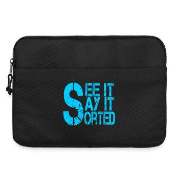 Symbole de dollar motivant avec slogan - Sacoche pour ordinateur portable 15 pouces - noir - Devant