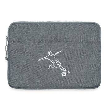 Footballer - Laptop bag 15" - heather grey - Front