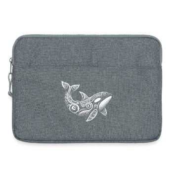 Orca Tribal Maori Schwertwal Taucher - Laptoptasche 15" - Grau meliert - Vorne