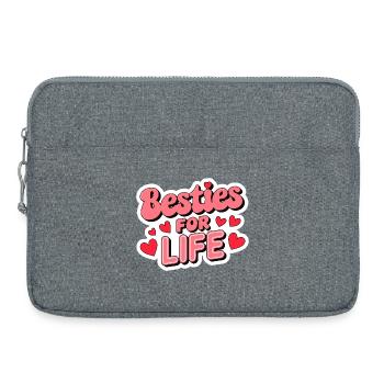 Beste Freunde fürs Leben Galentine's Day 2026 - Laptoptasche 15" - Grau meliert - Vorne