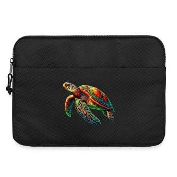 Tortue marine - Sacoche pour ordinateur portable 15 pouces - noir - Devant