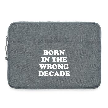 Born In The Wrong Decade - Laptop bag 15" - heather grey - Front