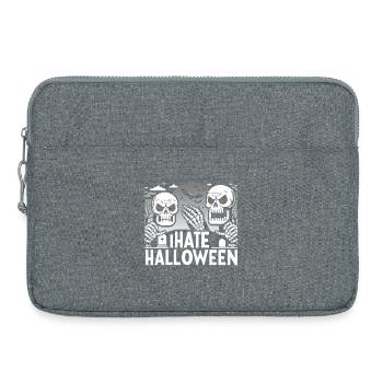 Düsteres Gothic Halloween Skelett Design - Laptoptasche 15" - Grau meliert - Vorne