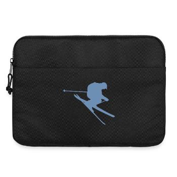 Silhouette du skieur en saut - Sacoche pour ordinateur portable 15 pouces - noir - Devant