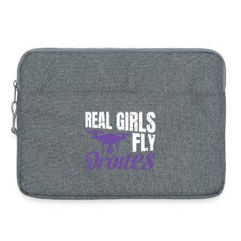 Real Girls fly Drones - Laptoptasche 15" - Grau meliert - Vorne