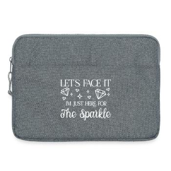 Diamond Painting Artist Just Here For The Sparkle - Laptop bag 15" - heather grey - Front