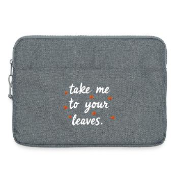 Bring mich zu deinen Blättern. Frohe Herbsternte f - Laptoptasche 15" - Grau meliert - Vorne